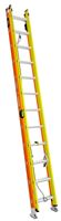 WERNER GLIDESAFE T6200-2GS Series T6224-2GS Extension Ladder, 23 ft H Reach, 300 lb, 24-Step, Fiberglass, Orange/Yellow