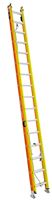 WERNER GLIDESAFE T6200-2GS Series T6232-2GS Extension Ladder, 31 ft H Reach, 300 lb, 32-Step, Fiberglass, Orange/Yellow