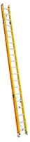WERNER GLIDESAFE T6200-2GS Series T6240-2GS Extension Ladder, 37 ft H Reach, 300 lb, 40-Step, Fiberglass, Orange/Yellow