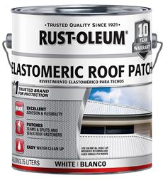 RUST-OLEUM 301898 Elastomeric Roof Patch, White, Liquid, 0.9 gal