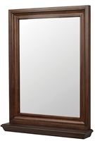 CRAFT + MAIN Cherie Series CHNM2430 Framed Mirror, Rectangular, 24 in W, 30 in H, Wood Frame, Dark Walnut Frame