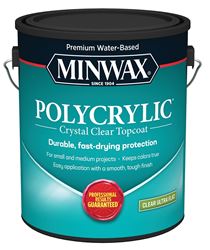 Minwax Polycrylic 111110000 Protective Finish, Ultra-Flat, Liquid, Clear, 1 gal  2 Pack
