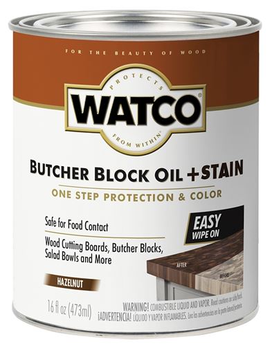 WATCO 359024 Oil and Stain, Hazelnut, Liquid, 16 oz, Can