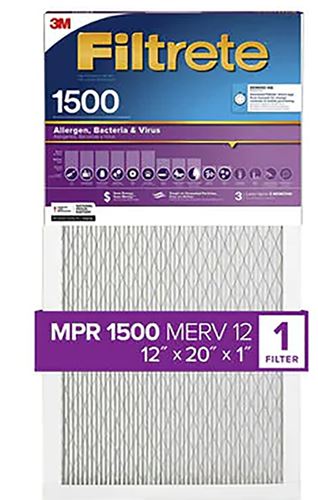 FILTER AIR 1500MPR 12X20X1IN  4 Pack