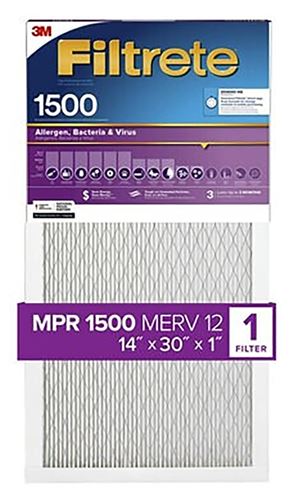 FILTER AIR 1500MPR 14X30X1IN  4 Pack