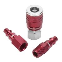 ColorConnex A73452D Coupler and Plug Kit, Industrial Interchange, Aluminum/Steel, Red 