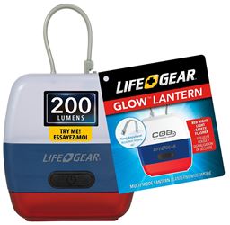LIFE+GEAR Glow Mini Series 41-3879 Multi-Function Lantern, Alkaline Battery, Clear Light