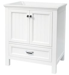 CRAFT + MAIN Brantley Series BAWV3022D Bathroom Vanity, 30 in W Cabinet, 21-1/2 in D Cabinet, 34 in H Cabinet, Wood, White