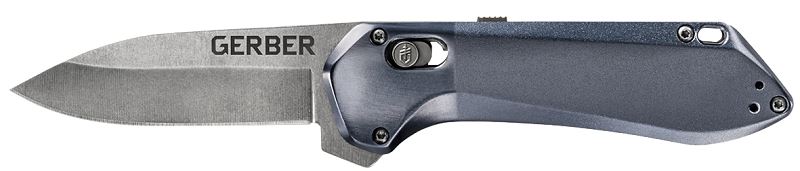GERBER Highbrow Series 31-003519 Folding Knife, 2.8 in L Blade, Steel Blade, 1-Blade, Smooth Handle, Black Handle