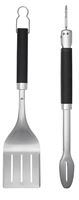 Weber Precision Series 6771 Grill Tongs and Spatula Set, Stainless Steel Blade, Stainless Steel, Rubber Handle
