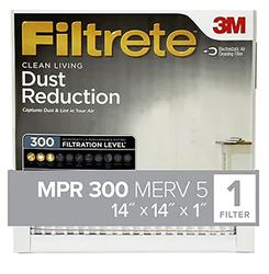 Filtrete 311-4 Air Filter, 14 in L, 14 in W, 5 MERV, 300 MPR  4 Pack