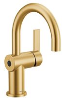 Moen Cia Series 6221EWBG Bathroom Faucet, 1.2 gpm, 1-Faucet Handle, Metal, Brushed Gold, Lever Handle, High-Arc Spout