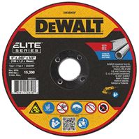 DeWALT ELITE Series DWA8950F Cutting Wheel, 4 in Dia, 0.045 in Thick, 5/8 in Arbor, 60 Grit, Zirconia Alumina Abrasive