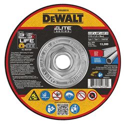 DeWALT ELITE Series DWA8951H Cutting Wheel, 4-1/2 in Dia, 0.045 in Thick, 5/8-11 Arbor, 46 Grit, Ceramic Abrasive