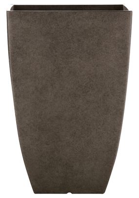 Southern Patio HDR-091653 Newland Planter, 15-1/2 in H, Square, Plastic/Resin, Gray, Stone Aesthetic