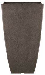 Southern Patio HDR-091691 Newland Planter, Square, Plastic/Resin, Gray, Stone Aesthetic
