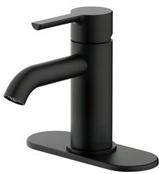 Boston Harbor Lavatory Faucet, 1-Faucet Handle, Matte Black