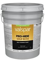 Valspar Pro-Hide Gold Ultra 6600 028.0066000.008 Latex Paint, Acrylic Base, Satin Sheen, Super One Coat White, 5 gal