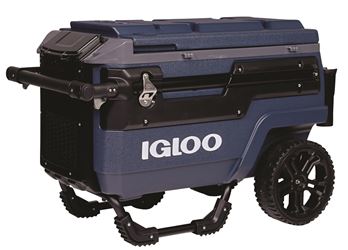 IGLOO 00034127 Trailmate Journey Cooler, 70 qt Cooler, Black/Blue
