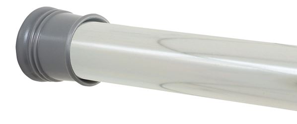 Zenith 886ALSS Shower Curtain Rod, 86 in L Adjustable, Aluminum, Chrome