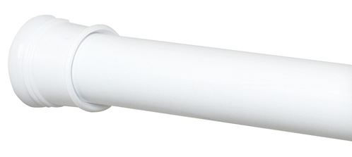 Zenith 886ALWW Shower Curtain Rod, 86 in L Adjustable, Aluminum