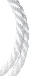 BARON 53211 Rope, 3/8 in Dia, 50 ft L, 334 lb Working Load, Nylon/Poly, White