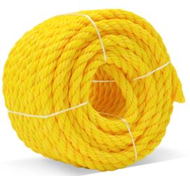 BARON 53610 Rope, 1/2 in Dia, 50 ft L, 420 lb Working Load, Polypropylene, Yellow