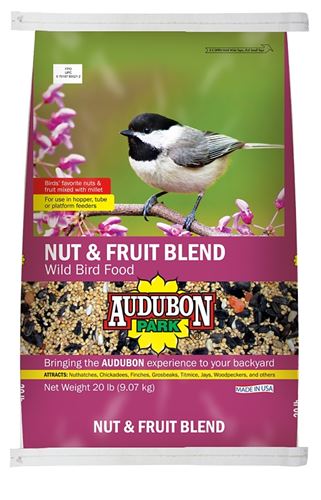 Audubon Park 12694 Wild Bird Food, Premium, Fruit, Nut Flavor, 20 lb Bag