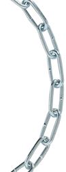 BARON 4204 Straight Link Chain, #4/0, 75 ft L, 670 lb Working Load, Steel, Electro Galvanized/Zinc