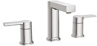 Moen Rinza Series 84629 Bathroom Faucet, 1.2 gpm, 2-Faucet Handle, 3-Faucet Hole, Metal, Chrome, Lever Handle