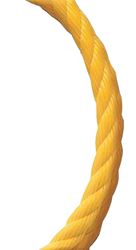 BARON 54800 Rope, 1/4 in Dia, 600 ft L, 113 lb Working Load, Polypropylene, Yellow
