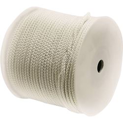 BARON 54213 Rope, 3/8 in Dia, 500 ft L, 175 lb Working Load, Nylon/Poly, Silver/White