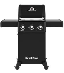 Broil King 864054 Free-Standing Gas Grill, Liquid Propane, 3-Burner, 350 sq-in Primary Cooking Surface, Black