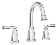 Moen Banbury Series 84947 Bathroom Faucet, 1.2 gpm, 2-Faucet Handle, 3-Faucet Hole, Metal, Chrome, Lever Handle