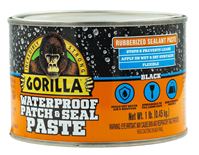 Gorilla 109404 Patch and Seal Rubberized Sealant, Paste, Black, 1 lb