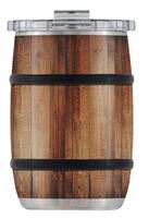 ORCA BAR12OWG Whiskey Barrel Cup, 18/8 Stainless Steel, Oak Wood Grain, Powder-Coated