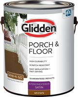 Glidden 3031F Paint and Primer, Satin, Brown, 1 gal, Pack of 4