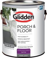 Glidden 3032F Paint and Primer, Satin, Dark Gray, 1 gal, Pack of 4