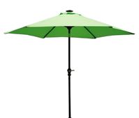 Seasonal Trends Tilt Umbrella, LED Lights, Steel 9 ft, Green