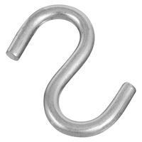 National Hardware N197-210 S-Hook, 145 lb Working Load, 0.31 in Dia Wire, Stainless Steel