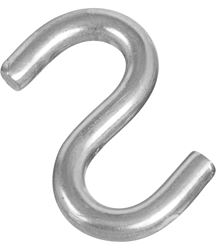 National Hardware N197-194 S-Hook, 135 lb Working Load, 0.26 in Dia Wire, Stainless Steel