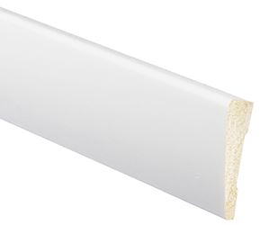 Inteplast Group 327 63270700032 Ranch Case Moulding, 7 ft L, 2-1/4 in W, Polystyrene, Crystal White  15 Pack