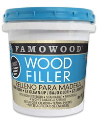 FAMOWOOD 40022126 Latex Wood Filler, Natural, 24 oz