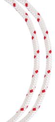 BARON 52804 Rope, 1/4 in Dia, 50 ft L, #8, 120 lb Working Load, Polyester, Red/White