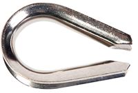 BARON 264EG-1/4 Wire Rope Thimble, 1/4 in Dia Cable, Steel, Galvanized