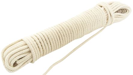 BARON 60848 Clothesline Rope, 200 ft L, Cotton/Poly, Cream, 11 lb Working Load