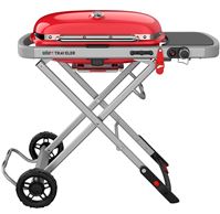 Weber 9030001 Gas Grill, 13,000 Btu, Propane, 1-Burner, Smoker Included: No, Side Shelf Included: Yes, Red