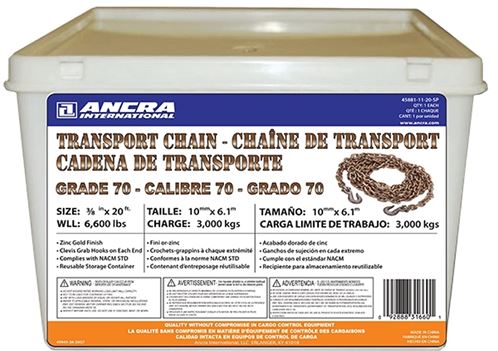 CHAIN ASSEMBLY G70 3/8INX20FT