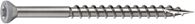 CAMO 0353050ES Deck Screw, 0.163 in Thread, 2-1/2 in L, Trim Head, Star Drive, Sharp, Type-17 Point, 316 Stainless Steel