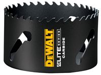DeWALT ELITE Series DAH3412 Hole Saw, 4-1/2 in Dia, 1-3/4 in D Cutting, 1/2 in Arbor, 3 TPI, Carbide Cutting Edge